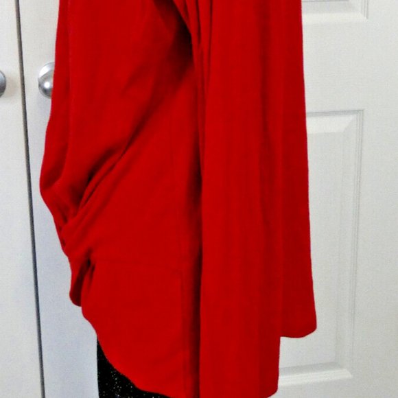 Christmas Red Blouse Niashot Long Sleeve Women Size 2XL Holiday Party Office NWT - Picture 5 of 11